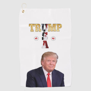 トランプ大統領ポートレート🇺🇸😁笑顔 ゴルフタオル