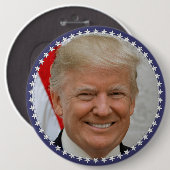 トランプ大統領ポートレート(XT-20181023-1520) 缶バッジ (正面&裏面)