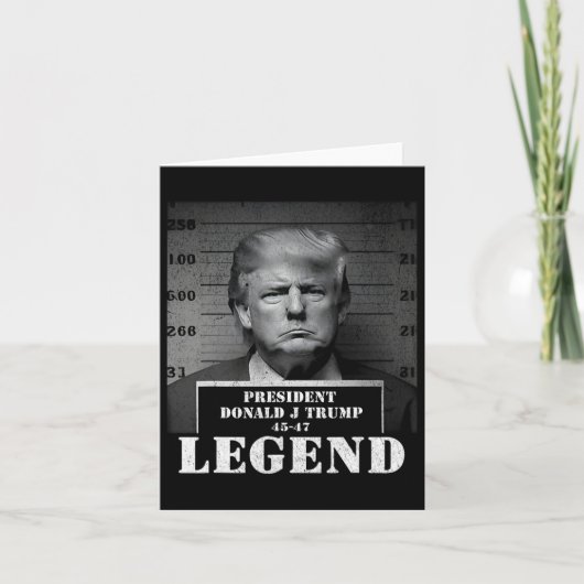 トランプ大統領伝説のマグショット カード (正面)