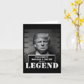 トランプ大統領伝説のマグショット カード (黄色い花)