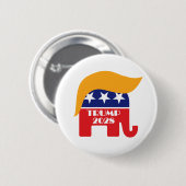 トランプ大統領再選2028 3期目 缶バッジ (正面&裏面)