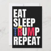 トランプ大統領再選 Eat Sleep Trump Repeat 招待状 (正面)