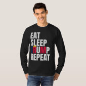 トランプ大統領再選 Eat Sleep Trump Repeat  Tシャツ (正面フル)