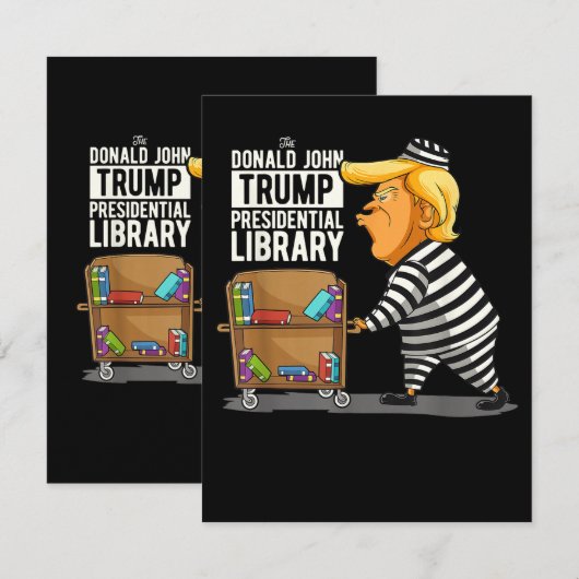 トランプ大統領刑務所図書館 カード (正面/裏面)