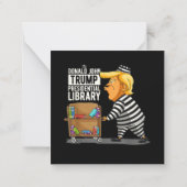 トランプ大統領刑務所図書館 ノートカード (裏面)