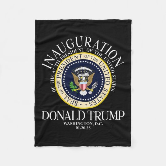 トランプ大統領印鑑就任式2025 47thウォシン フリースブランケット (正面)