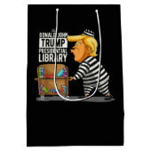 トランプ大統領図書館刑務所 ミディアムペーパーバッグ (裏面)