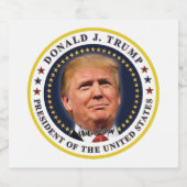 トランプ大統領就任式のお土産 スパークリングワインラベル (シングルラベル)