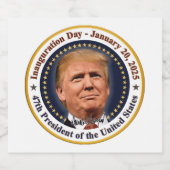 トランプ大統領就任式の日2025年1月20日 スパークリングワインラベル (シングルラベル)