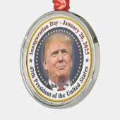 トランプ大統領就任式の日2025年1月20日 メタルオーナメント (左)