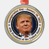 トランプ大統領就任式の日2025年1月20日 メタルオーナメント (正面)