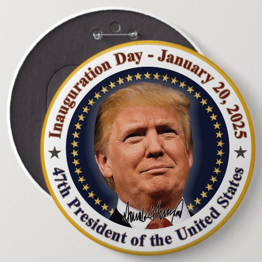 トランプ大統領就任式の日2025年1月20日 缶バッジ (正面&裏面)