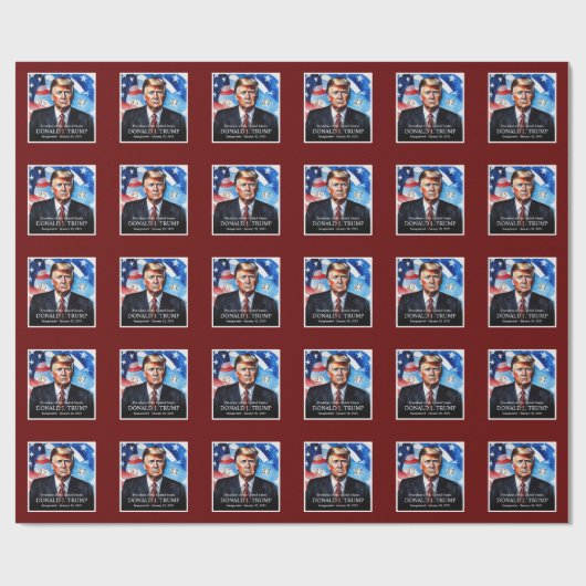 トランプ大統領就任式の記念すべき日 ラッピングペーパー (フラット)