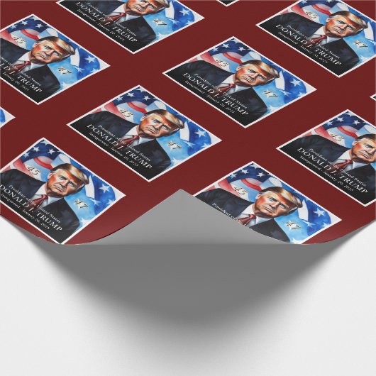 トランプ大統領就任式の記念すべき日 ラッピングペーパー (角)