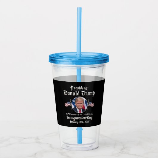 トランプ大統領就任式2025年第47代アメリカ大統領 アクリルタンブラー (正面)
