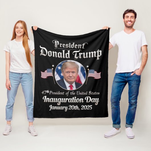 トランプ大統領就任式2025年第47代アメリカ大統領 フリースブランケット (インサイチュ)