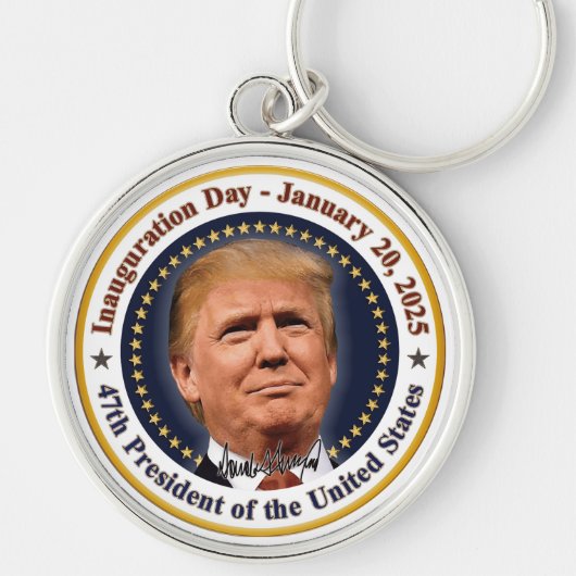 トランプ大統領就任式2025年1月20日 キーホルダー (正面)