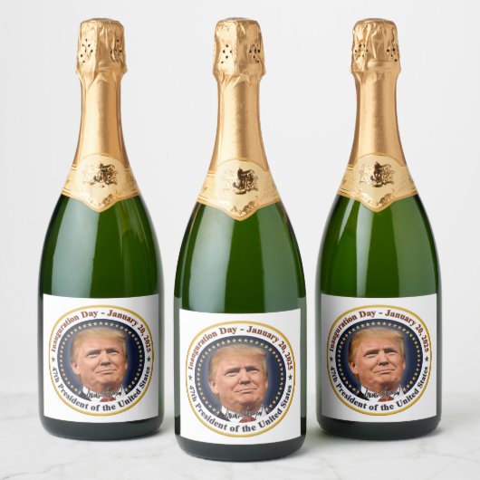 トランプ大統領就任式2025年1月20日 スパークリングワインラベル (ボトル)