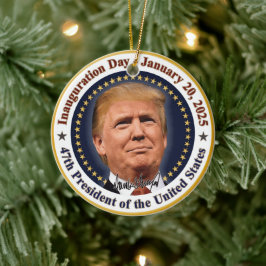 トランプ大統領就任式2025年1月20日 セラミックオーナメント
