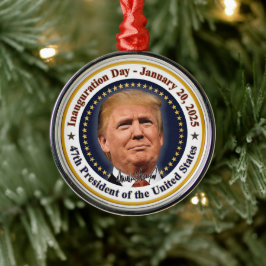 トランプ大統領就任式2025年1月20日 メタルオーナメント