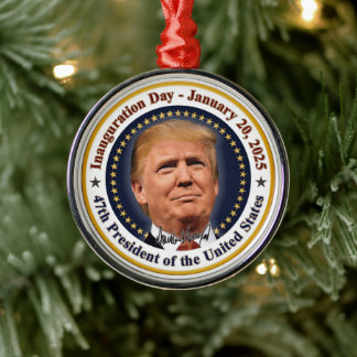 トランプ大統領就任式2025年1月20日 メタルオーナメント
