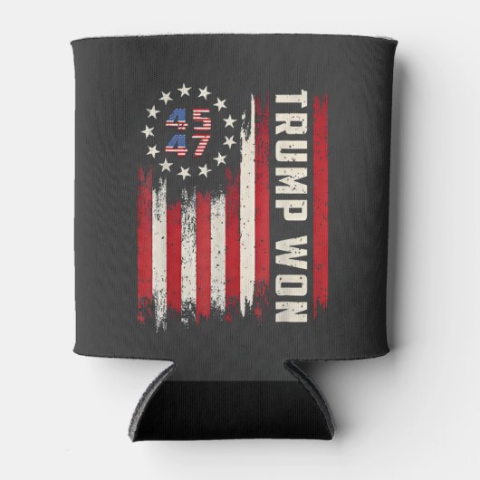 トランプ大統領就任式 アメリカ国旗 缶クーラー (正面)