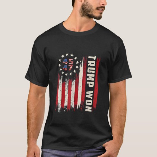 トランプ大統領就任式 アメリカ国旗 Tシャツ (正面)