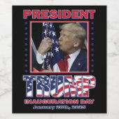 トランプ大統領就任式 ワインラベル (シングルラベル)