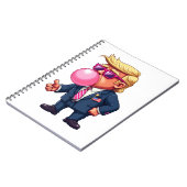 トランプ大統領就任式MAGAピクセルデザイン ノートブック (左側)