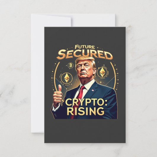 トランプ大統領就任日、未来を守る仮想通貨の台頭 サンキューカード (正面)