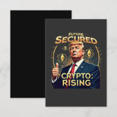 トランプ大統領就任日、未来を守る仮想通貨の台頭 サンキューカード (正面/裏面)
