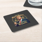 トランプ大統領就任日、未来を守る仮想通貨の台頭 スクエアペーパーコースター (アングル)