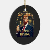 トランプ大統領就任日、未来を守る仮想通貨の台頭 セラミックオーナメント (右)