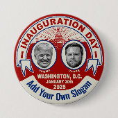トランプ大統領就任記念のカスタムスローガン 缶バッジ (正面)