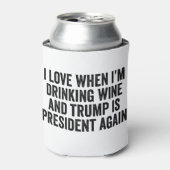 トランプ大統領就任記念日 ワイン好き  缶クーラー (缶正面)