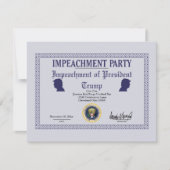 トランプ大統領弾劾パーティーのご案内 招待状 (正面)