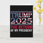 トランプ大統領応援Tシャツ 2024 私の大統領の復帰 カード (黄色い花)