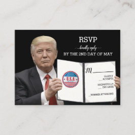 トランプ大統領📜愛国心結婚のカスタム エンクロージャーカード