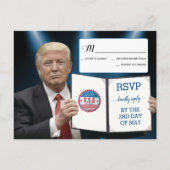 トランプ大統領📜愛国心結婚のカスタム 案内ポストカード (正面)