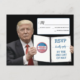 トランプ大統領📜愛国心結婚のカスタム 案内ポストカード