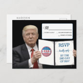 トランプ大統領📜愛国心結婚のカスタム 案内ポストカード (正面/裏面)