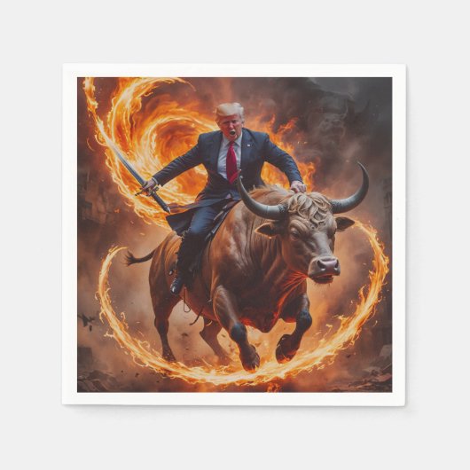 トランプ大統領選挙共和党ファンドナプキン スタンダードカクテルナプキン (正面)