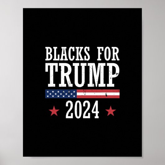 トランプ大統領選挙共和党員のための黒人 ポスター (正面)