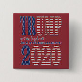 トランプ大統領2020得私の法的投票選挙 缶バッジ (正面)