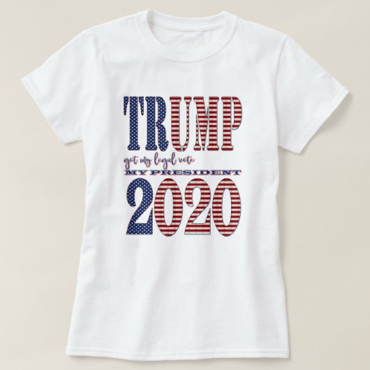 トランプ大統領2020得私の法的投票選挙 Tシャツ (デザイン正面)