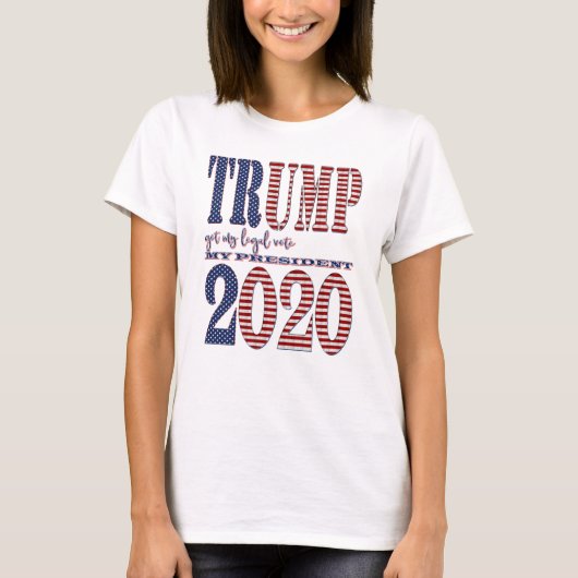 トランプ大統領2020得私の法的投票選挙 Tシャツ (正面)
