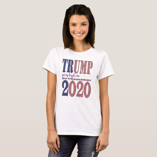 トランプ大統領2020得私の法的投票選挙 Tシャツ (正面フル)