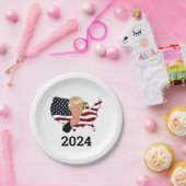 トランプ大統領2024パーティープレート。ペーパープレート ペーパープレート (パーティー)