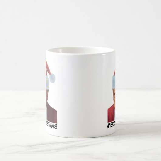 トランプ大統領2024年マグはメリークリスマスを撃った コーヒーマグカップ (中央)