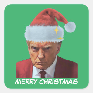 トランプ大統領2024年マグはメリークリスマスを撃った スクエアシール